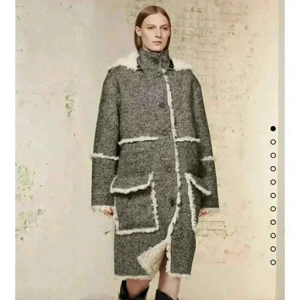 NWT Rare Zara SRPLS Shearling Coat XS
